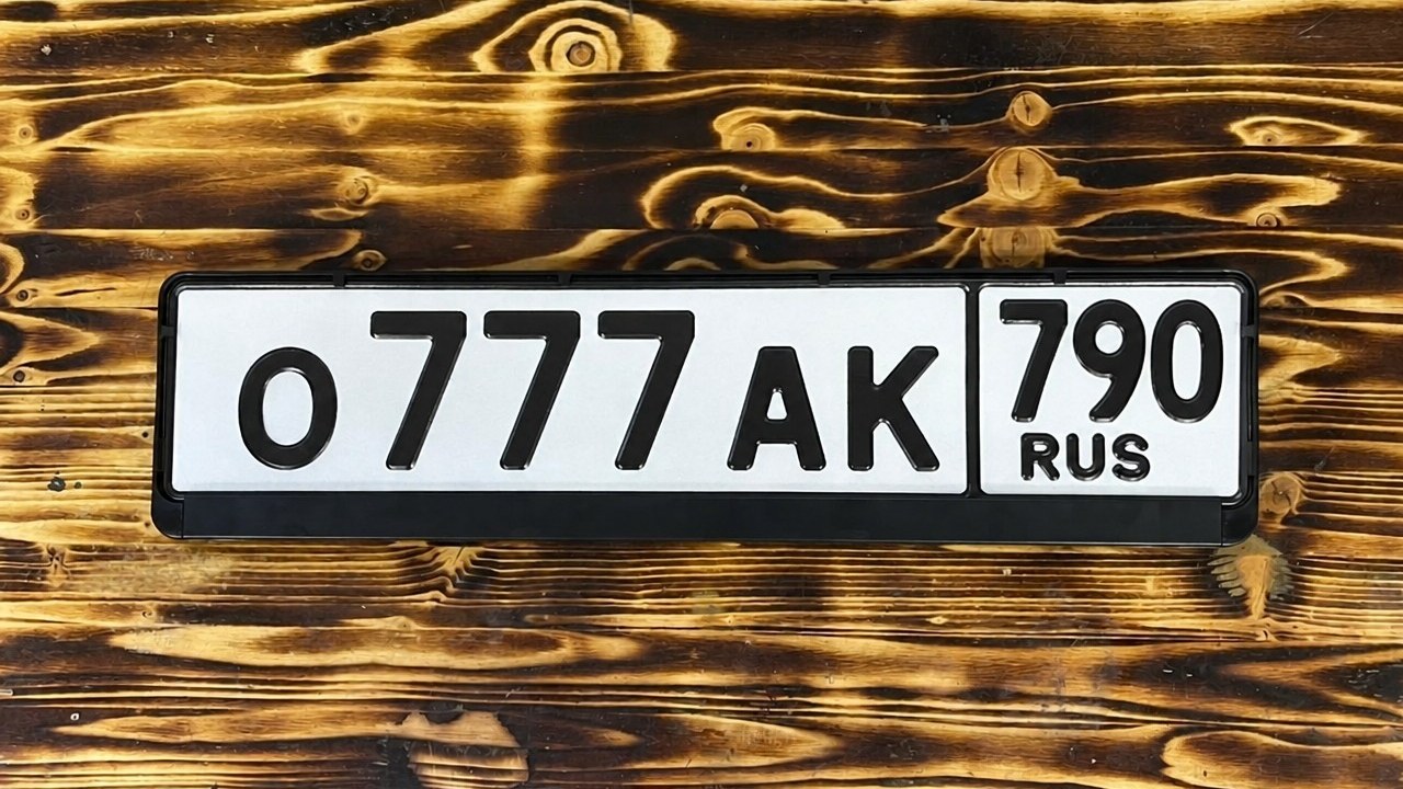 Готовый знак О777АК 790 в рамке